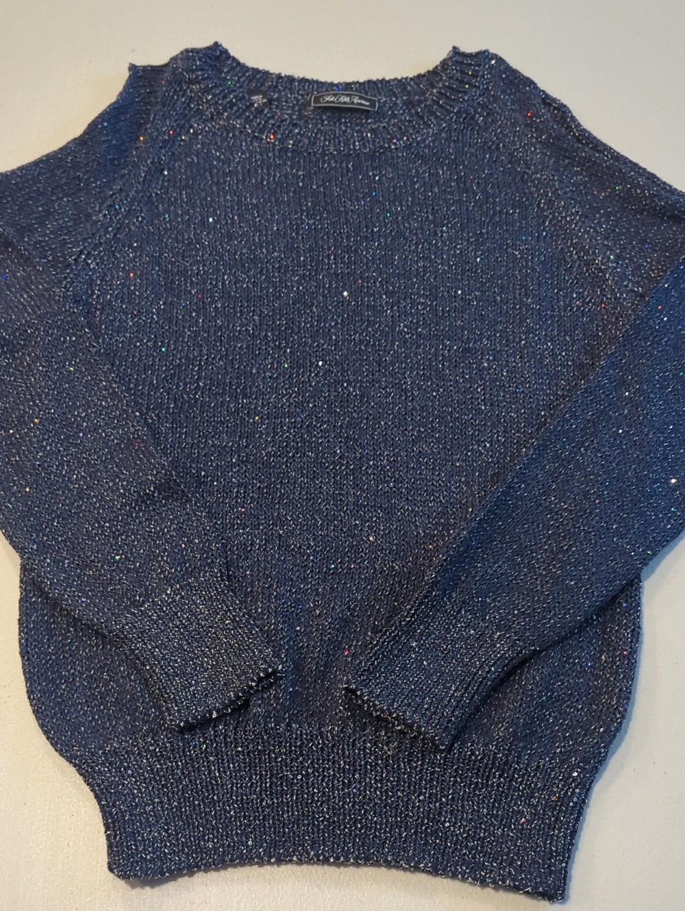 Saks Fifth Avenue Cold-Shoulder Sequin Sweater